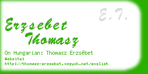 erzsebet thomasz business card