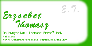 erzsebet thomasz business card